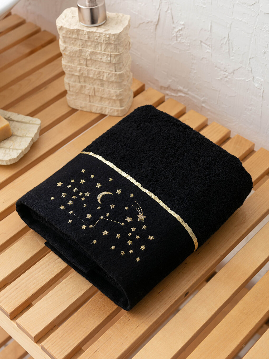 LCW HOME Embroidered Detail Hand Towel 50x80 cm -W1EP90Z8-HEG