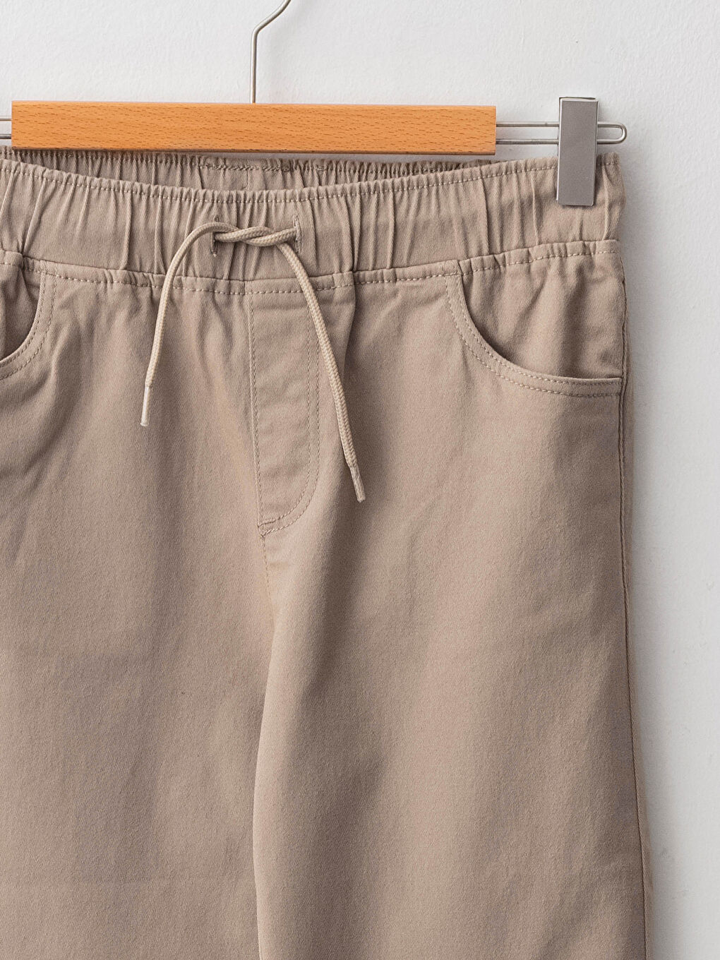 Elasticated Waist Basic Gabardine Boys' Trousers-2