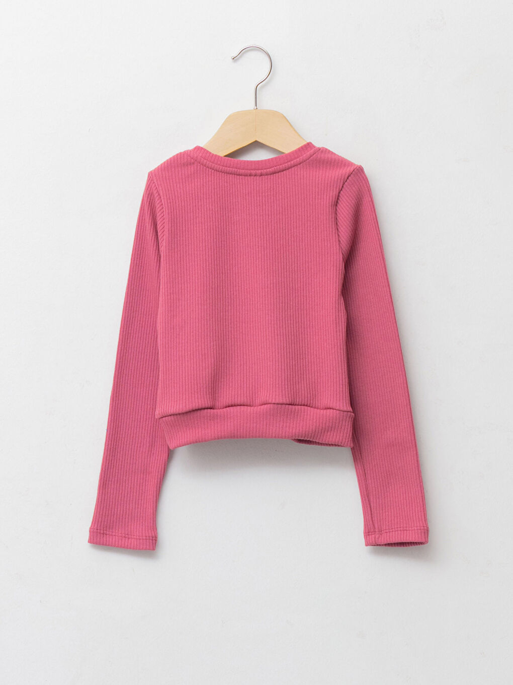 Pembe Bisiklet Yaka Baskılı Uzun Kollu Kız Çocuk Tişört Anne Kız Kombini-3