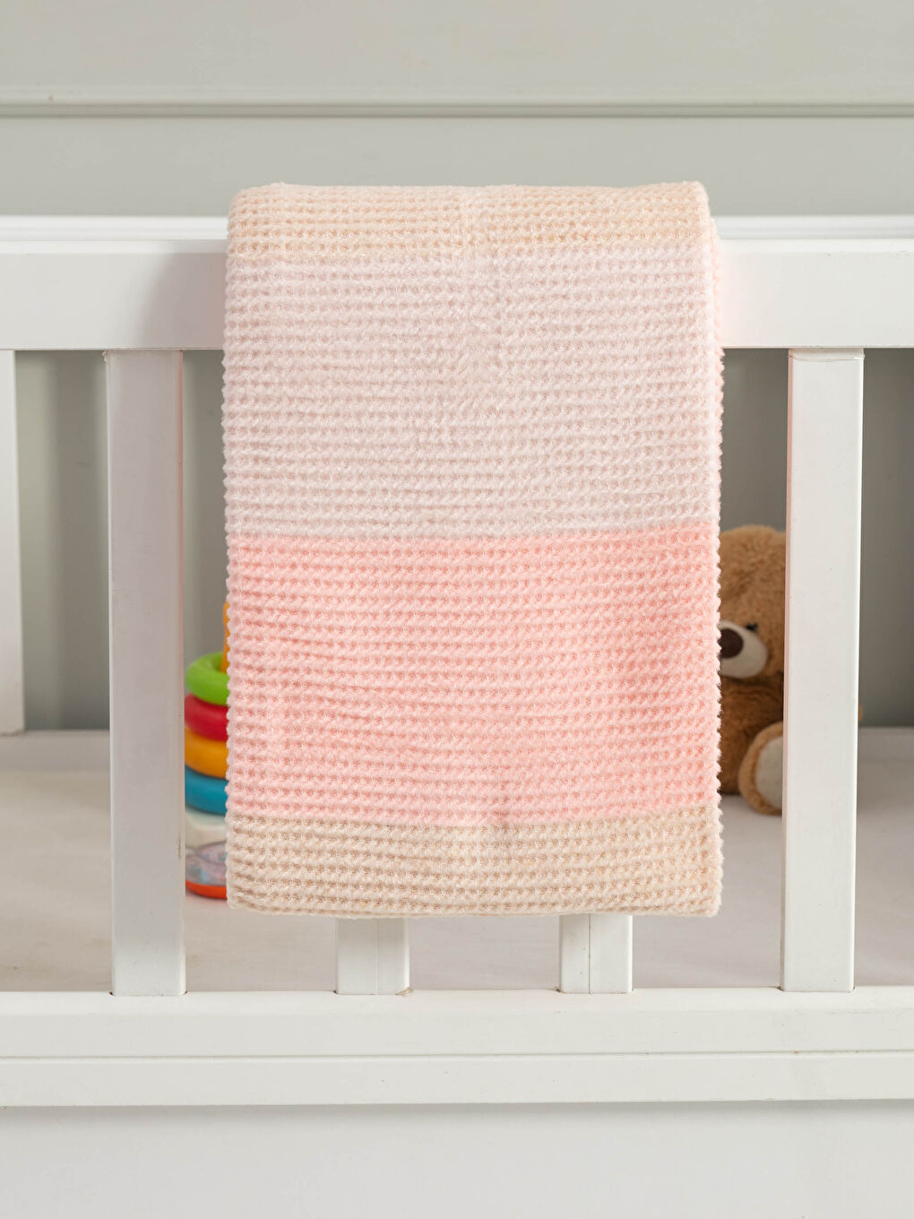 LCW HOME Plain Cotton Baby Girl Blanket 100x120 Cm -W1EV34Z1-F9C