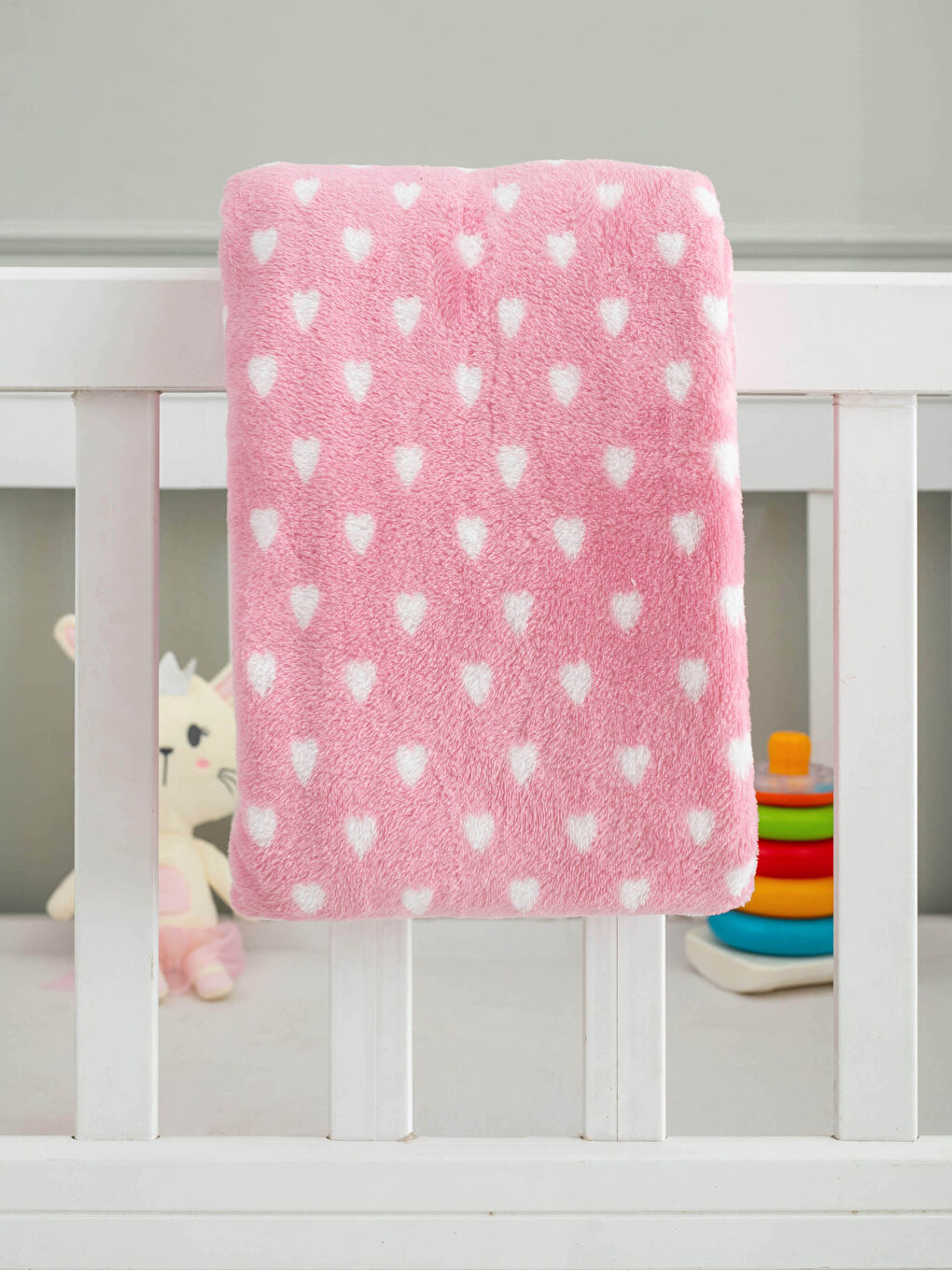 LCW HOME Gemusterte Wellsoft Baby Mädchen Decke 90x110 cm -W1EV36Z1-GPV