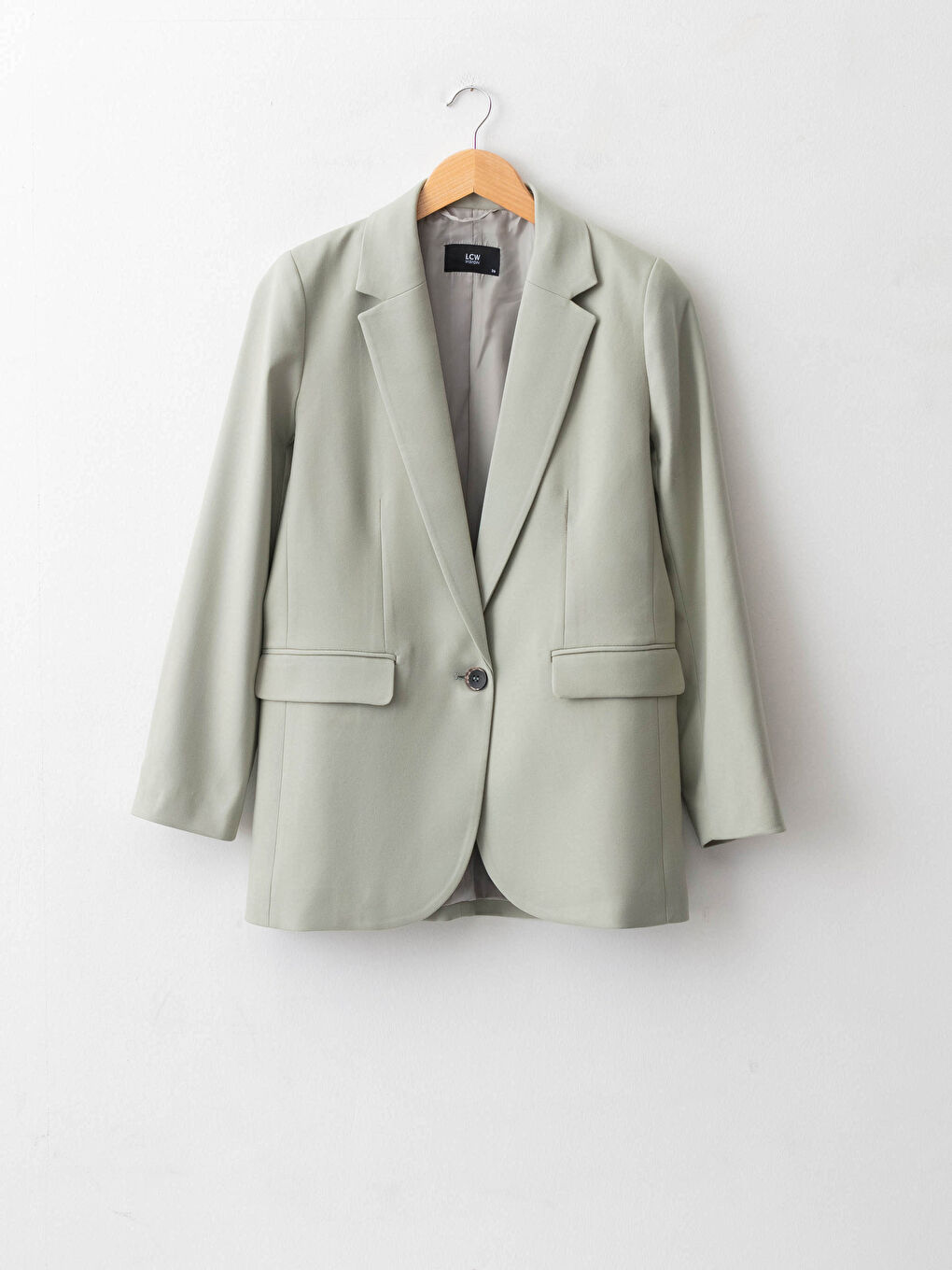 Прямой пиджак с длинным рукавом и передними пуговицами для женщин