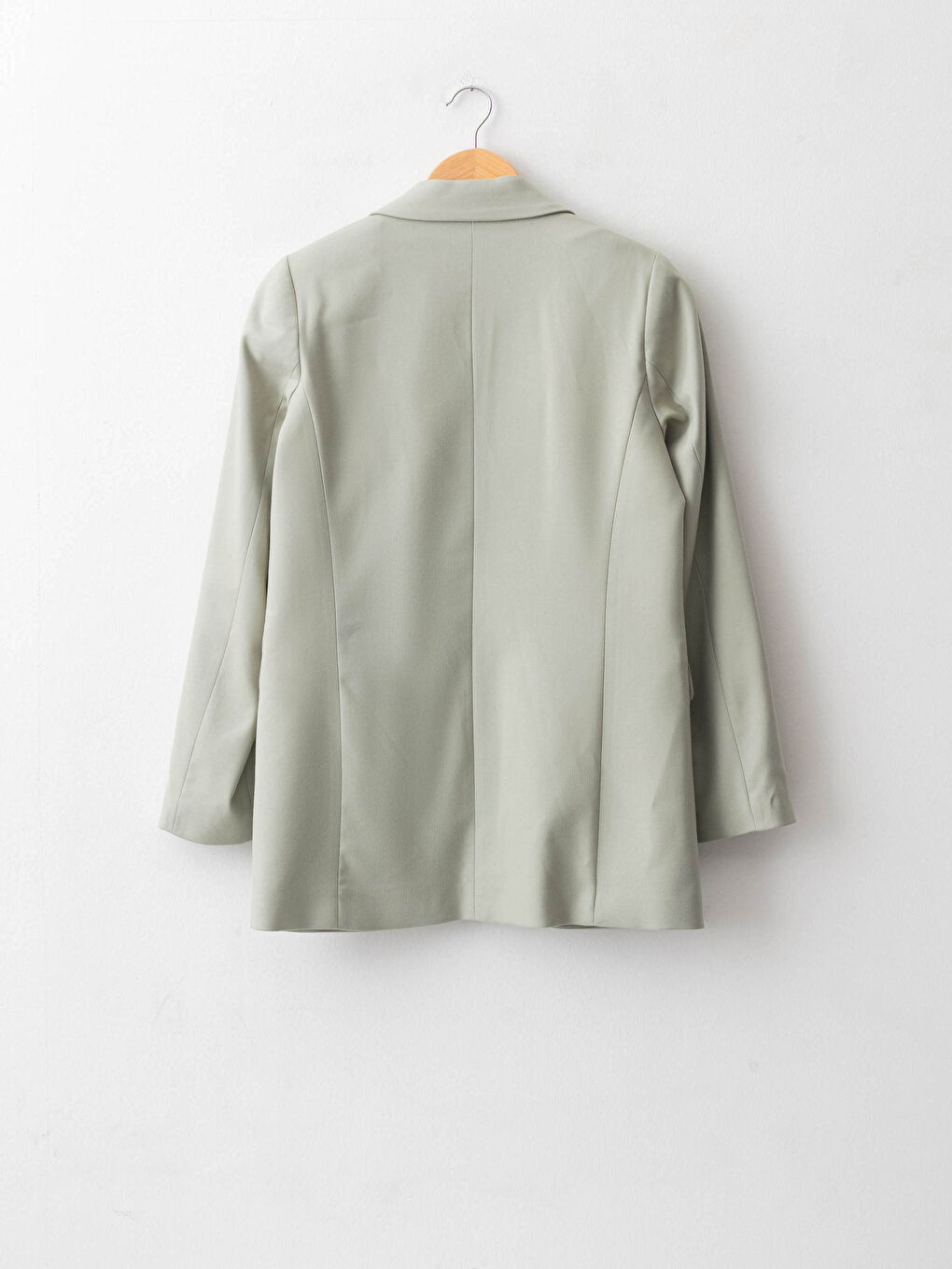 Прямой пиджак с длинным рукавом и передними пуговицами для женщин-1