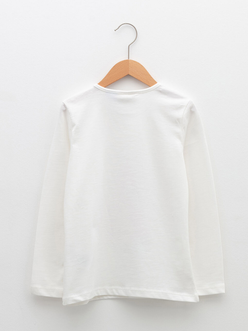 Crew Neck Elsa Printed Long Sleeve Girls' T-Shirt-1