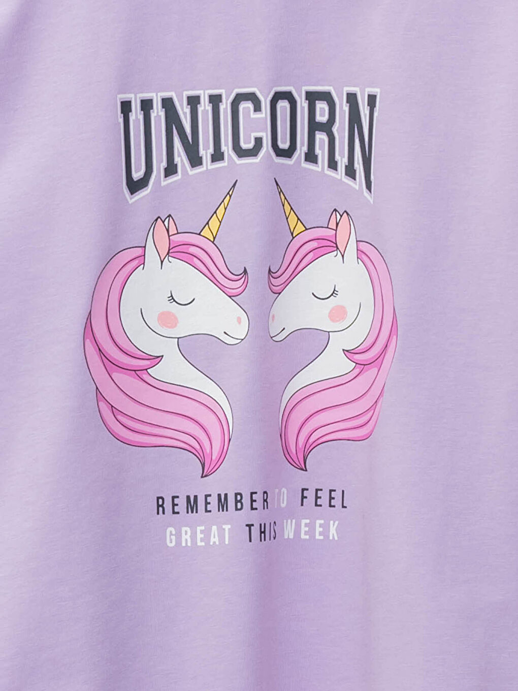 Crew Neck Printed Long Sleeve Girls' T-Shirt-2