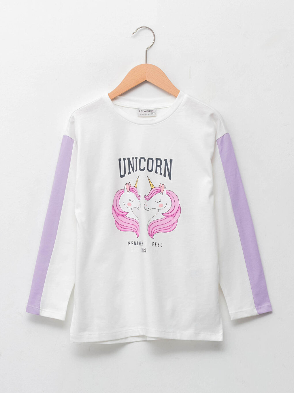 T-shirt à Manches Longues Imprimé à Col Rond pour Filles