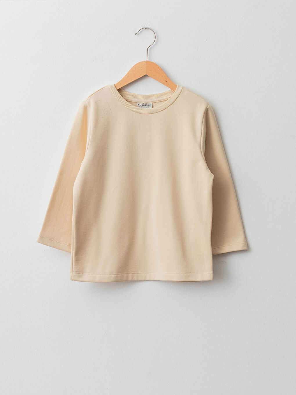 Crew Neck Basic Long Sleeve Girls' Sweatshirt -W1FA20Z4-FUP