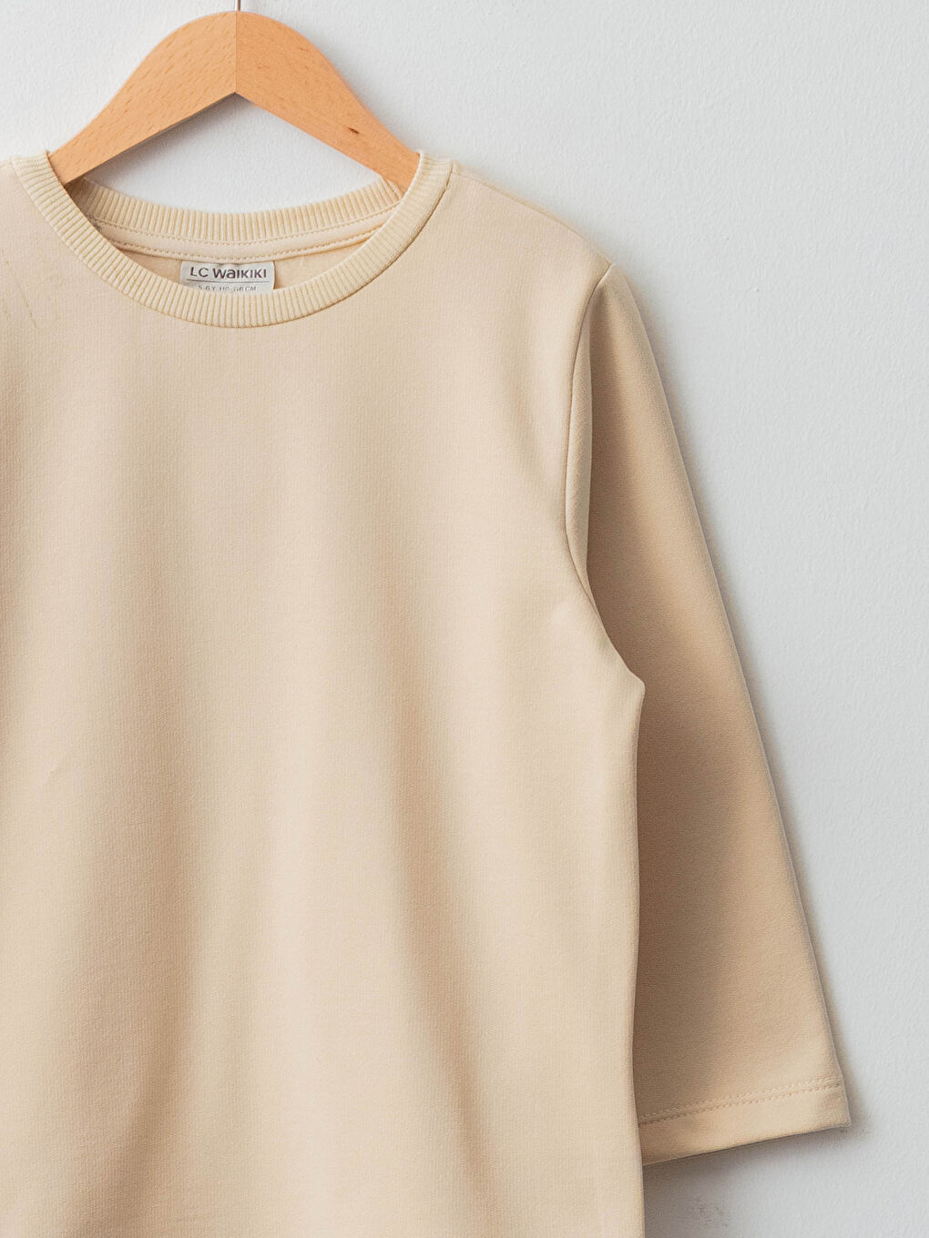 Crew Neck Basic Long Sleeve Girls' Sweatshirt -W1FA20Z4-FUP