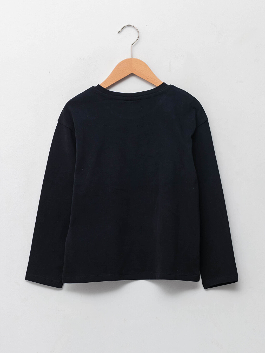 Crew Neck Printed Long Sleeve Girls' T-shirt-1