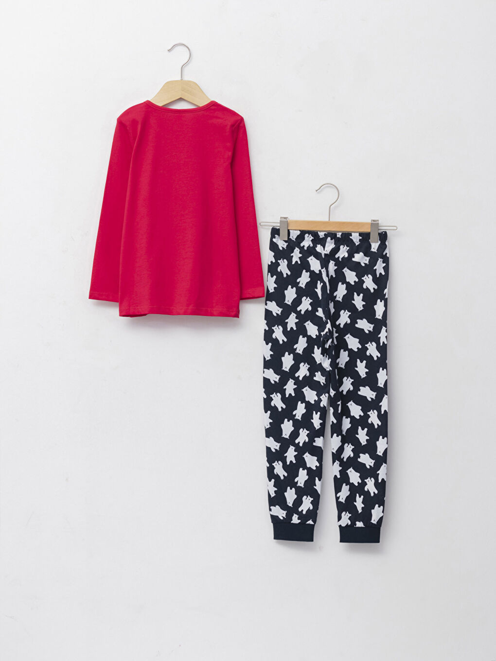 Crew Neck Printed Long Sleeve Girls' Pyjama Set-1