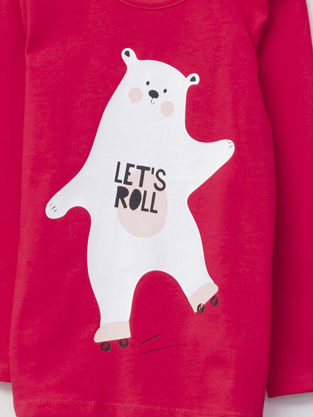 Crew Neck Printed Long Sleeve Girls' Pyjama Set-2