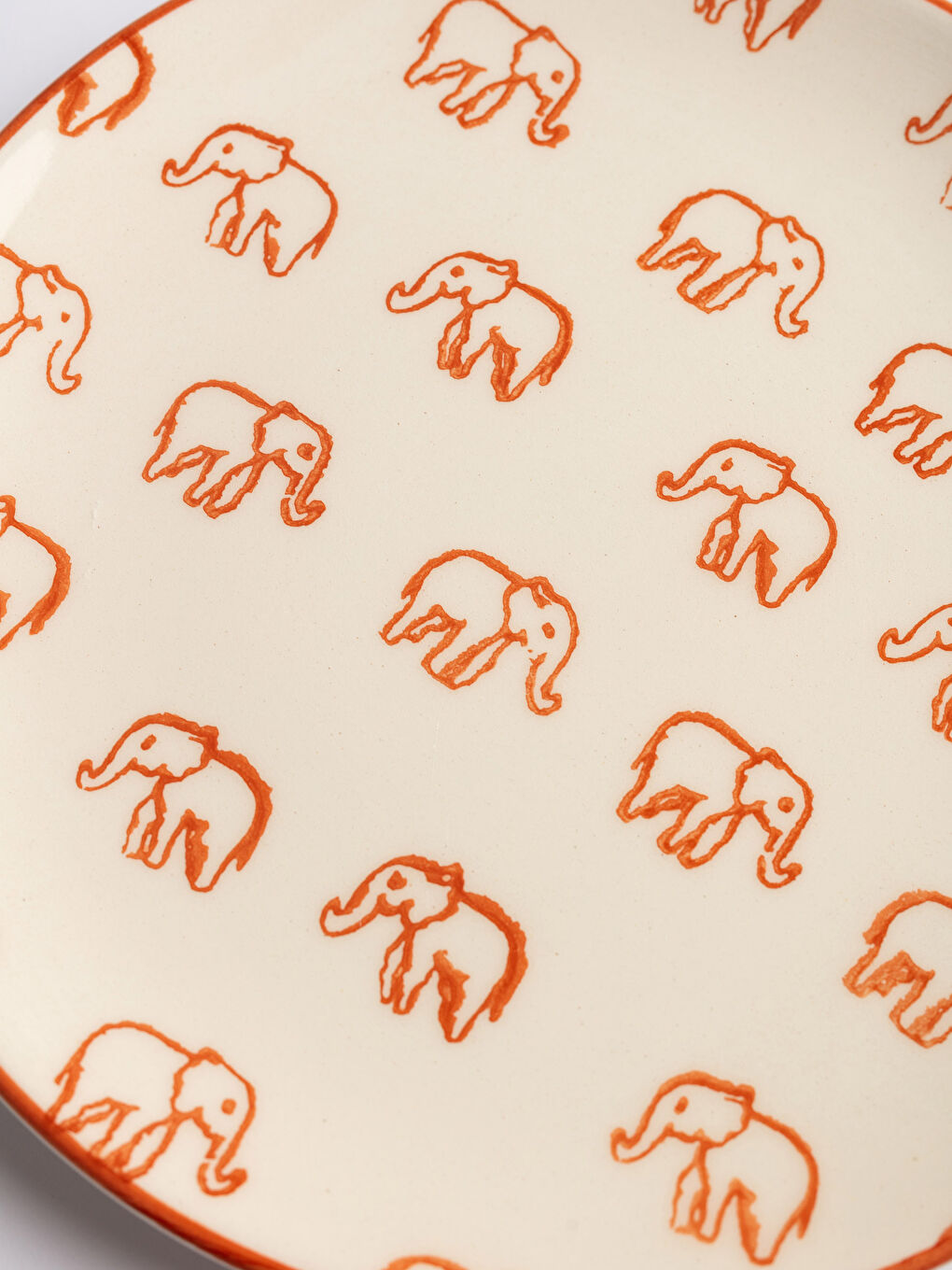 LCW HOME Elephant Printed Ceramic Cake Plate 21 Cm -W1FD70Z8-LSN