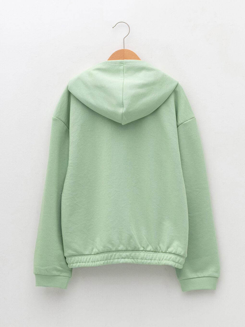 هودي بنات مطبوع عليه حروف كم طويل سويت شيرت بسحاب-1