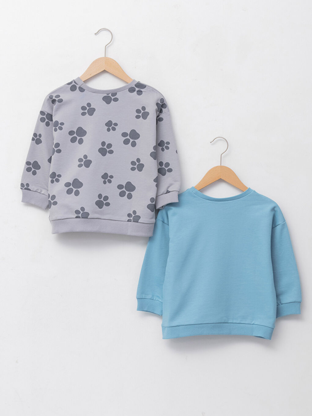 ياقة دائرية كم طويل 101 كلب مرقش مطبوع قطن سويت شيرت أولاد رضع - عبوة من 2-1