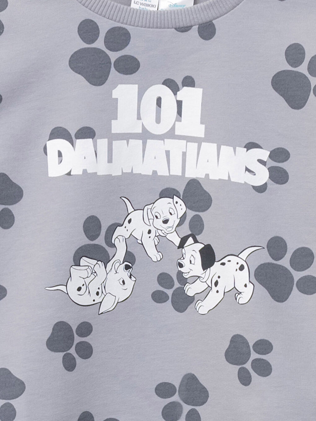 ياقة دائرية كم طويل 101 كلب مرقش مطبوع قطن سويت شيرت أولاد رضع - عبوة من 2-2