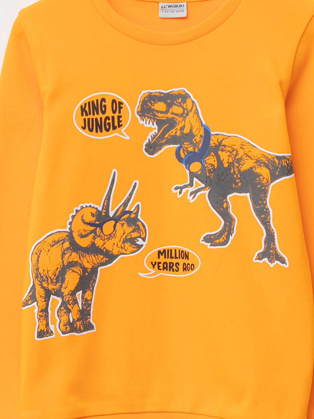 Crew Neck Printed Long Sleeve Boys' T-Shirt-2