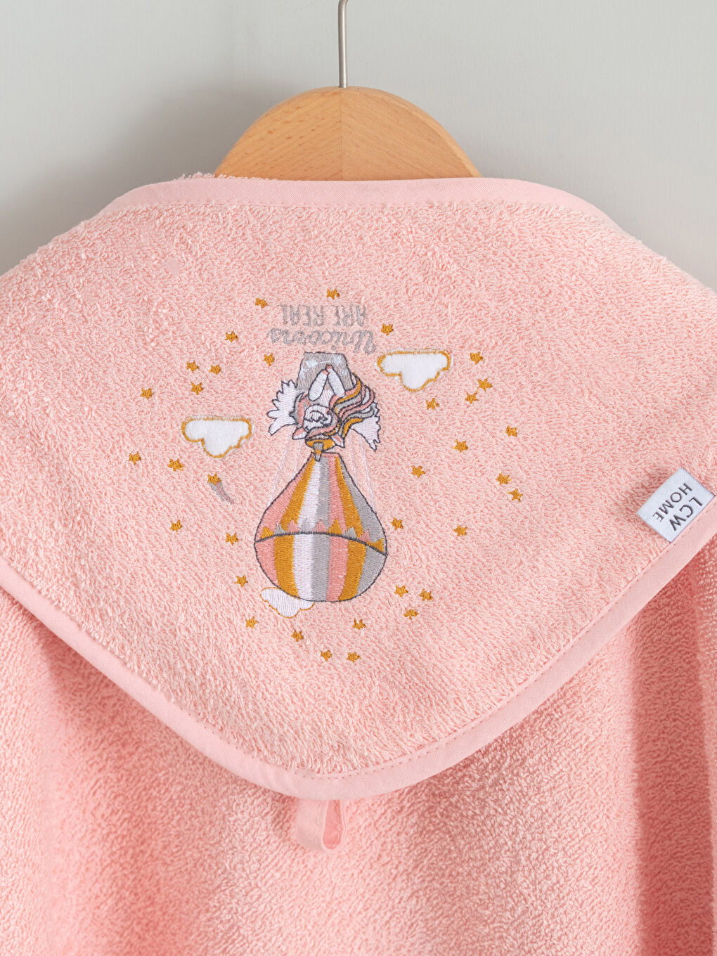 LCW HOME Besticktes Baby Mädchen Wickeltuch mit Locken-Details 75x75 cm -W1FJ28Z1-G21