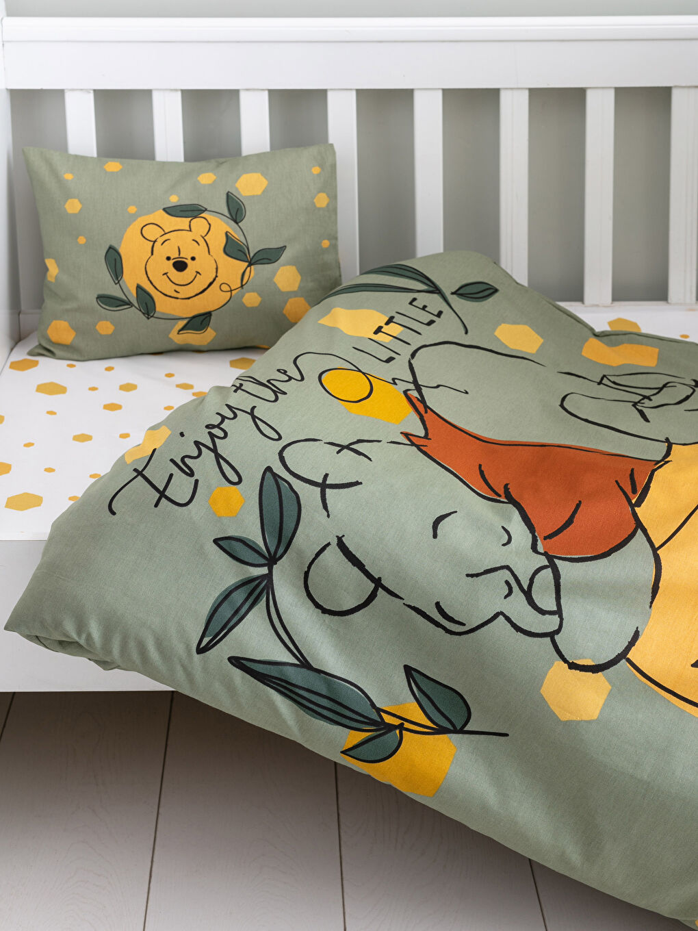 Winnie Puuh Baby Mädchen Lizenzierte Gewebte Bettwäsche-Sets