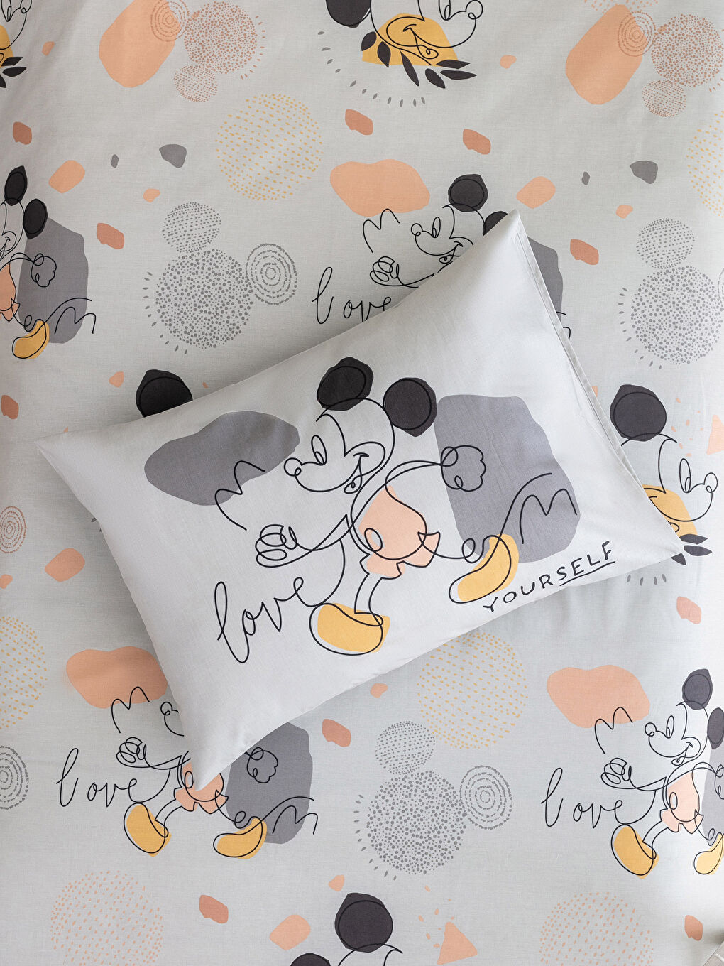 LCW HOME Mickey Mouse Licencirani Tkani Dečiji Set Posteljine za Devojčice -W1FJ38Z4-F9C
