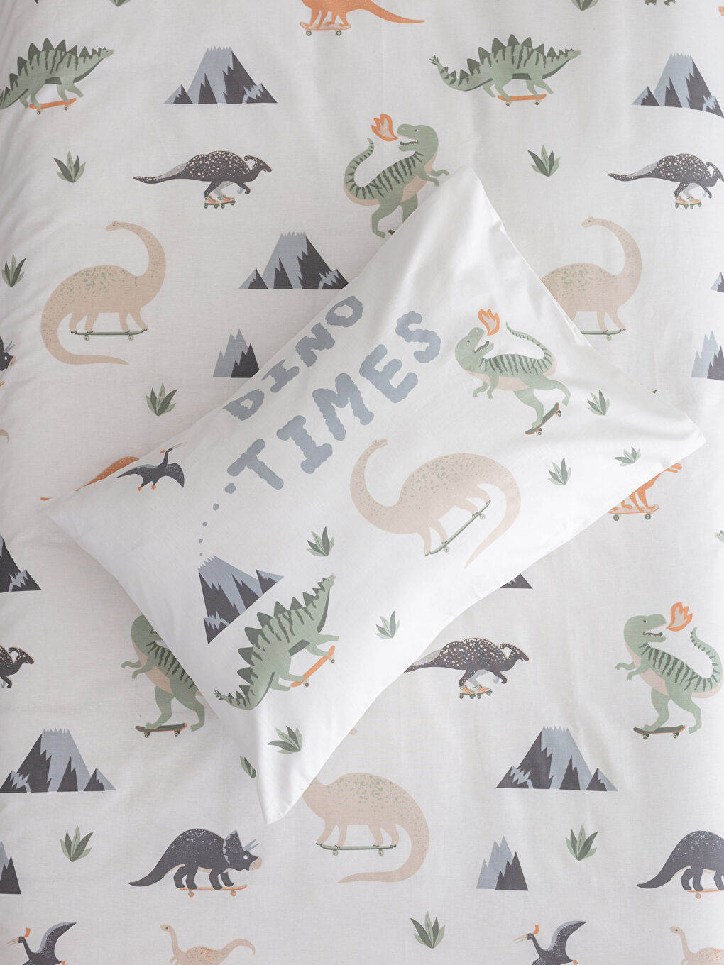 LCW HOME Dinosaurier Bedruckte Gewebte Bettbezug-Garnitur für Jungen -W1FJ39Z4-F9C