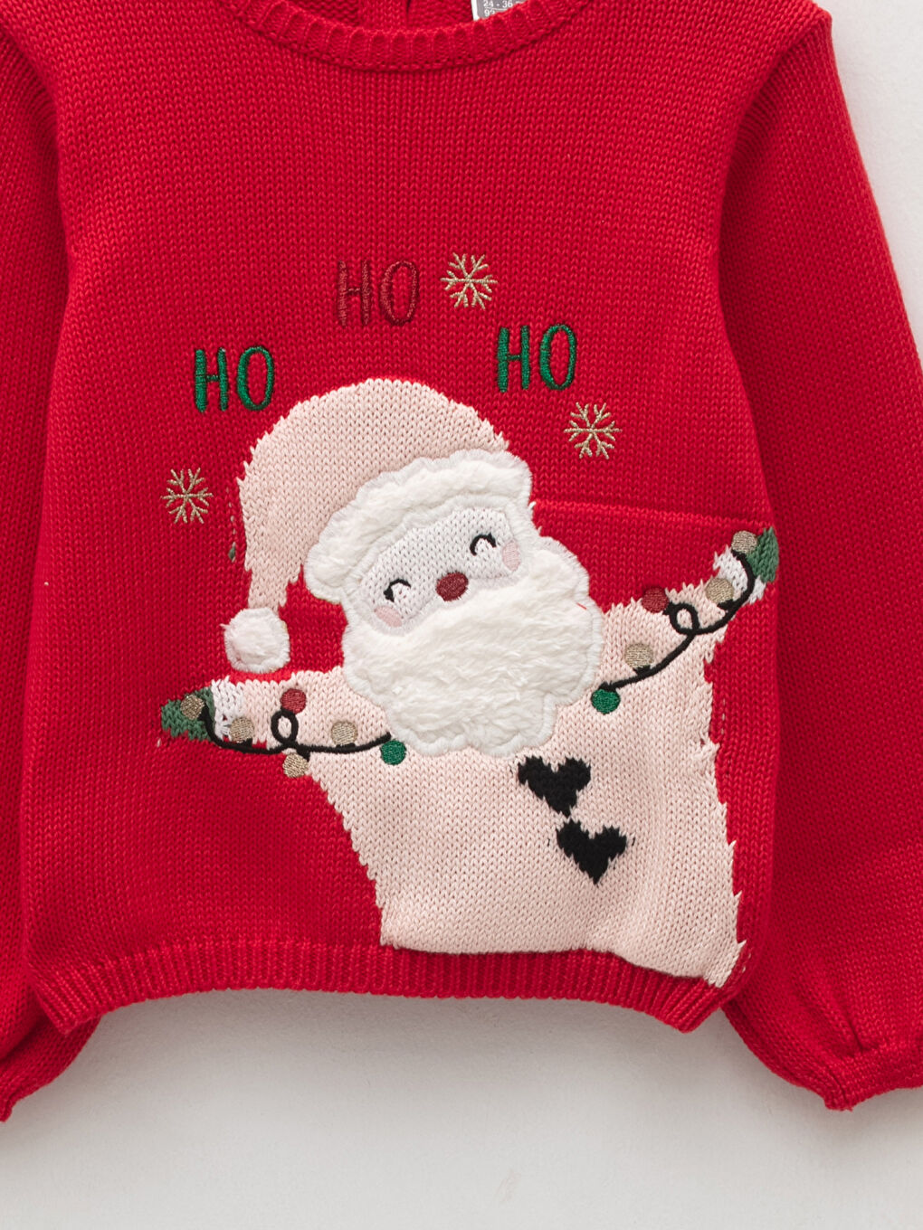 Pull-over en tricot à col rond et manches longues thème Nouvel An pour bébé fille-2