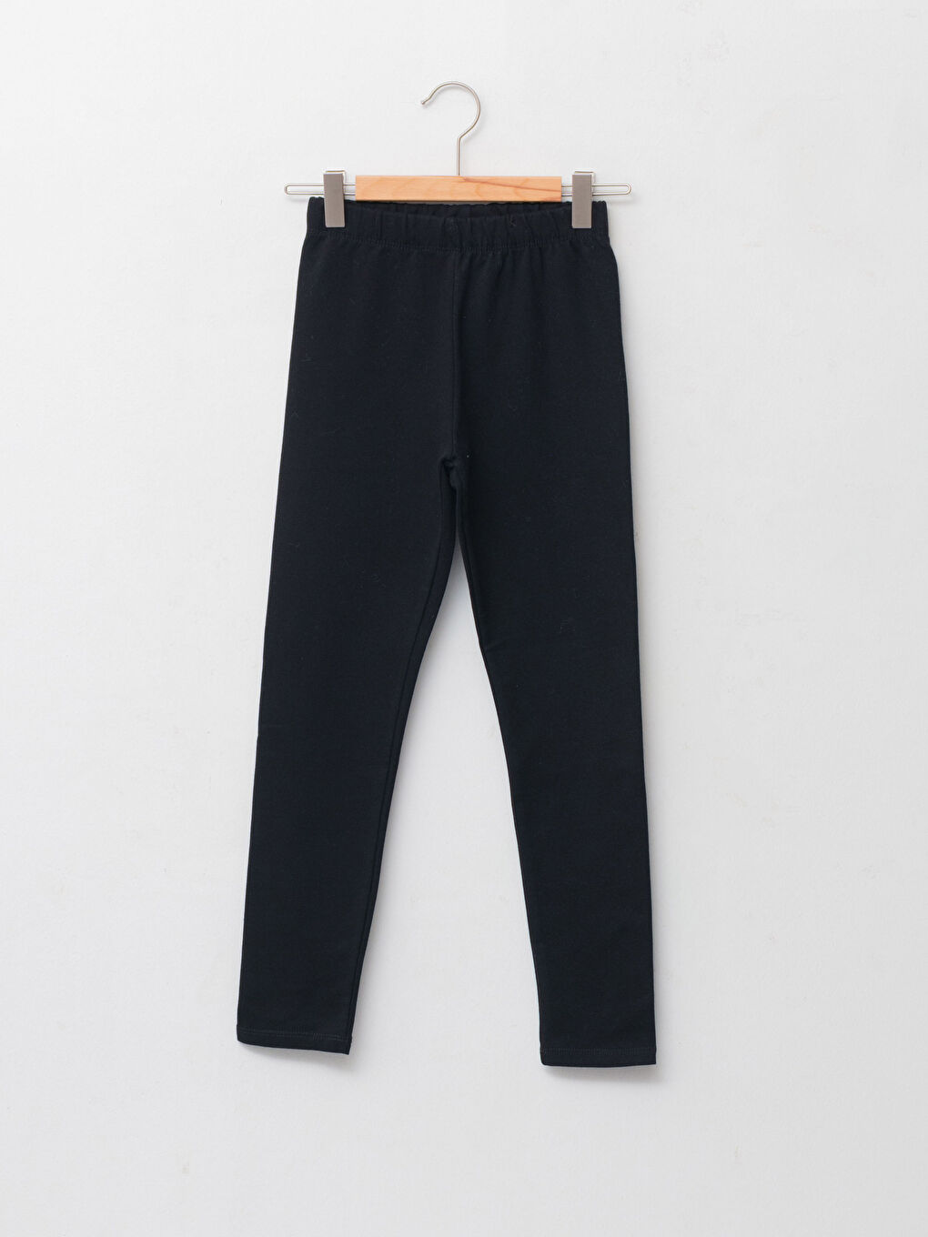 Leggings longs en coton basique à taille élastique pour fille