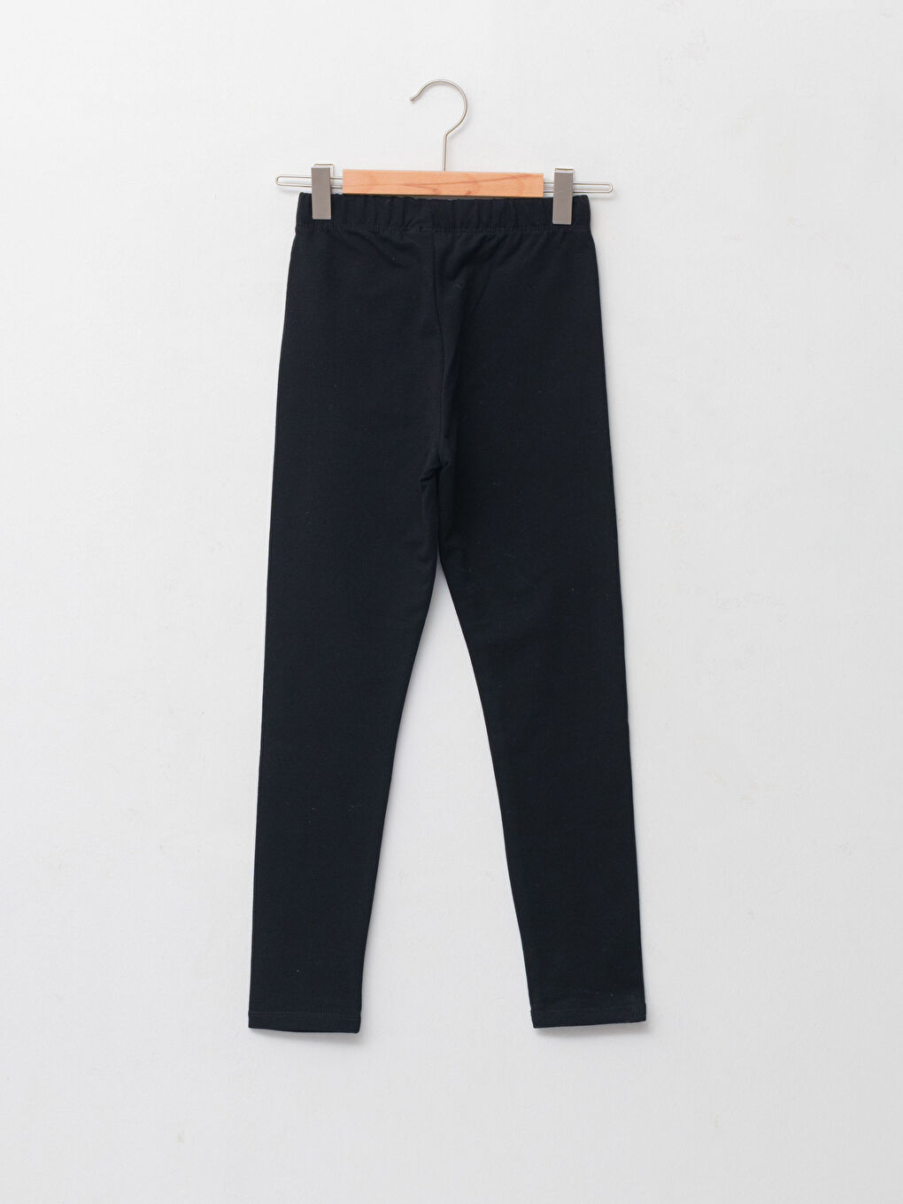 Leggings longs en coton basique à taille élastique pour fille-1