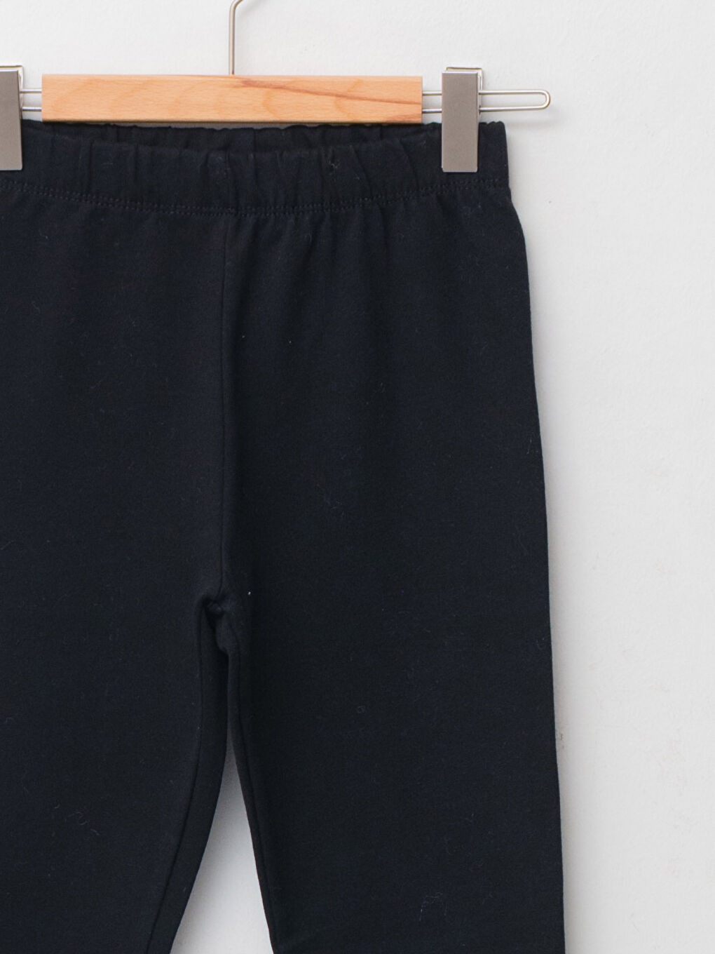 Leggings longs en coton basique à taille élastique pour fille-2