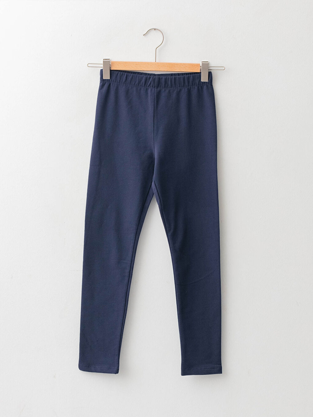 Leggings longs en coton basique à taille élastique pour fille