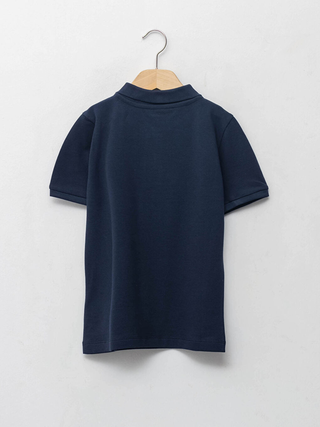 Polo Neck Basic Short Sleeve Girls' T-Shirt-1