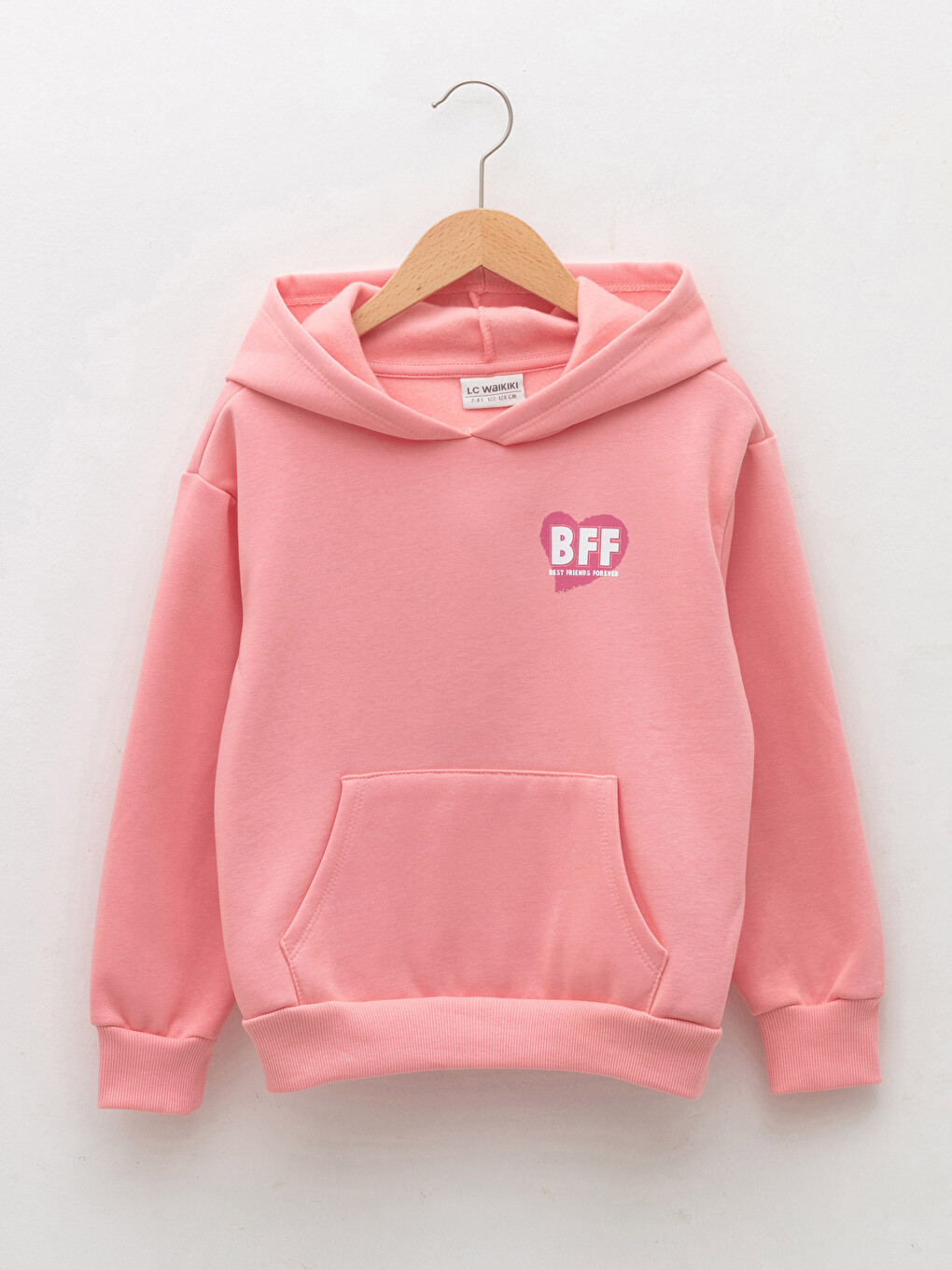 Hooded Printed Long Sleeve Girls' Sweatshirt