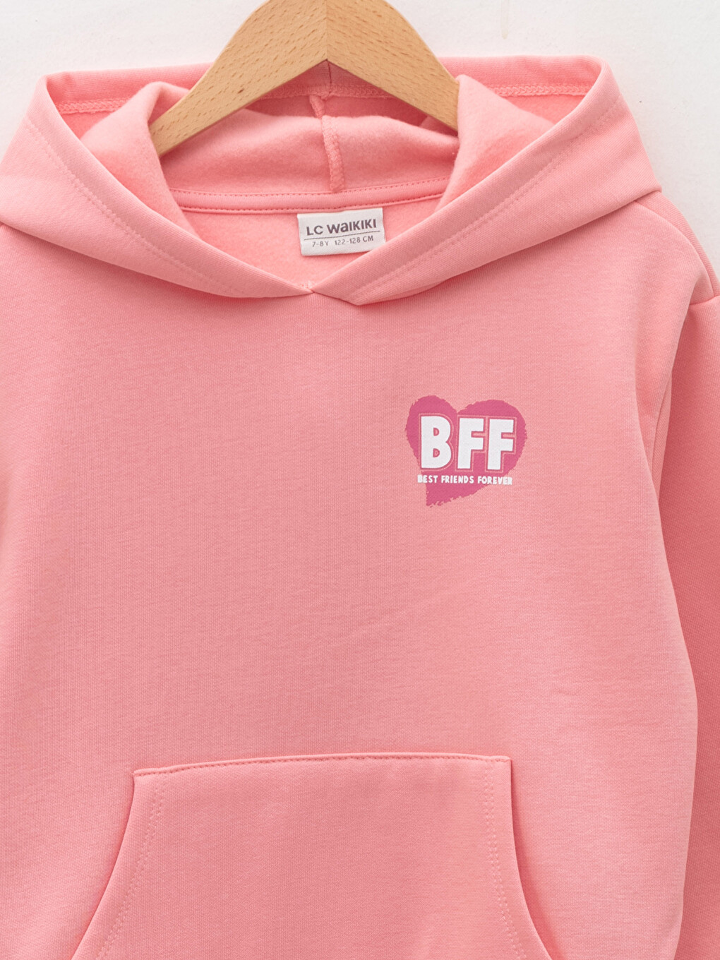 Hooded Printed Long Sleeve Girls' Sweatshirt-2