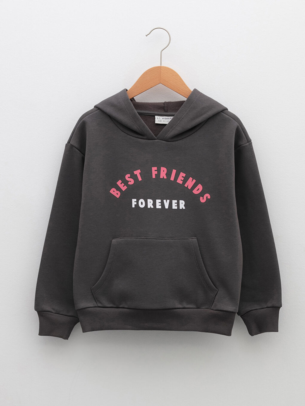 LCW Kids Bedrucktes Sweatshirt mit Kapuze und langen Ärmeln für Mädchen -W1G110Z4-HMC