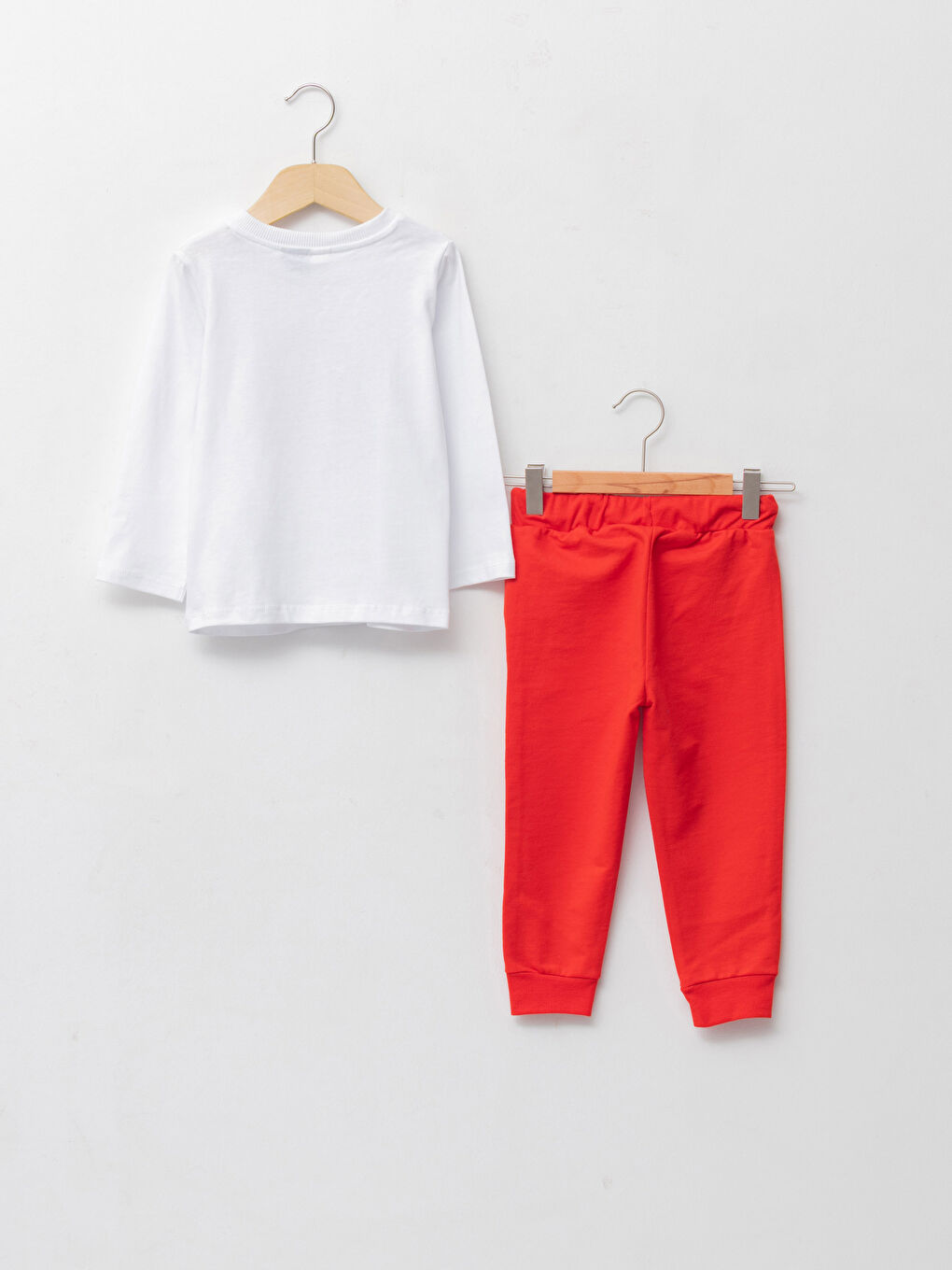 Tricou Bebeluși Băieți cu Mânecă Lungă și Guler Rotund Imprimat cu Cars și Pantaloni Jogger Set 2 Bucăți-1