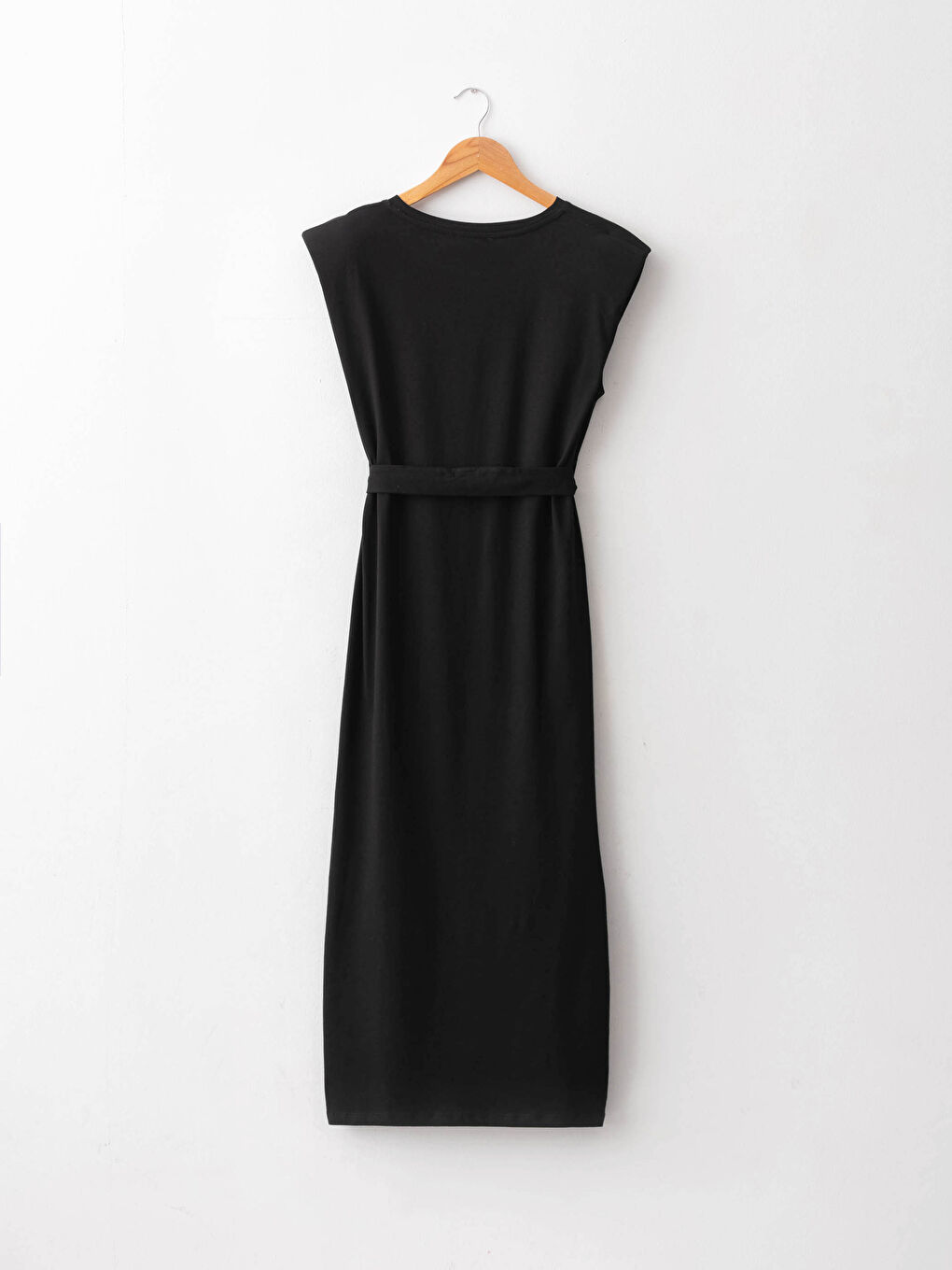 LCWAIKIKI Classic Rundhalsausschnitt Gerade Ärmellos Taillengürtel Damen Figurbetontes Kleid -W1G893Z8-CVL