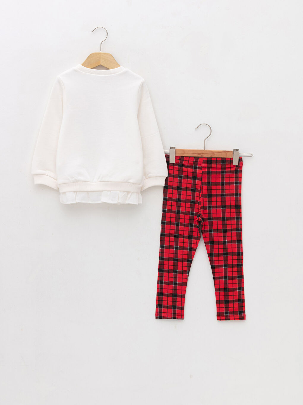 Crew Neck Long Sleeve Minnie Mouse Printed Baby Girls' Sweatshirt and Tights 2 Pack Set-1