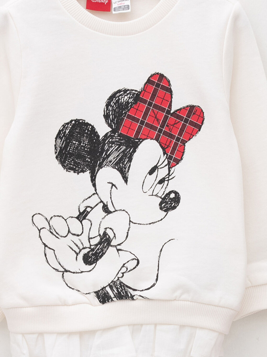 Crew Neck Long Sleeve Minnie Mouse Printed Baby Girls' Sweatshirt and Tights 2 Pack Set-2
