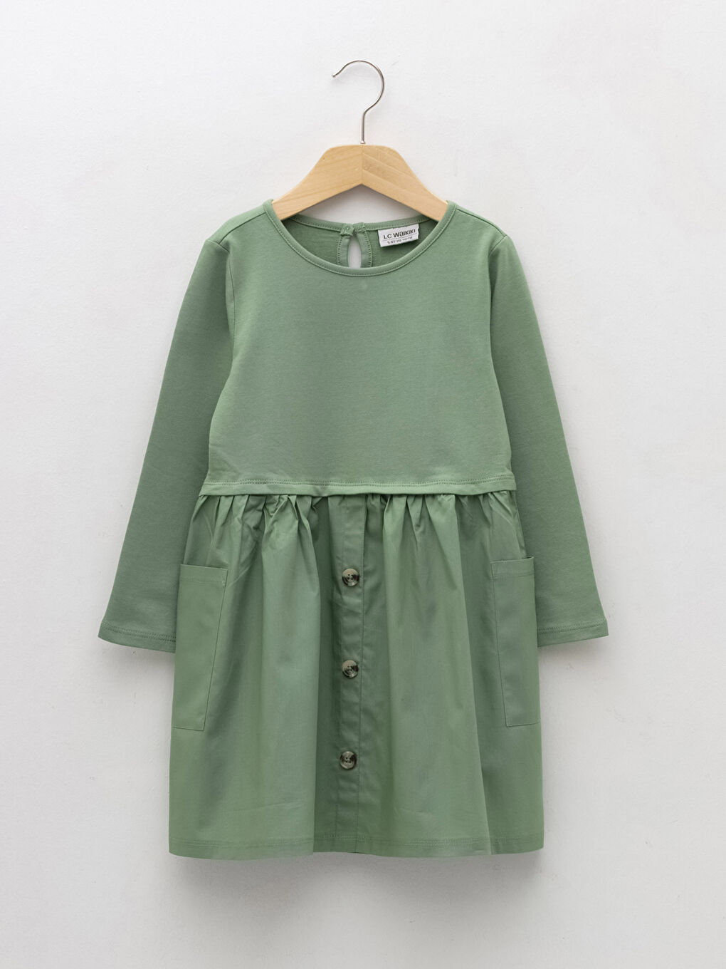 Robe Basique à Manches Longues pour Filles avec Col Rond