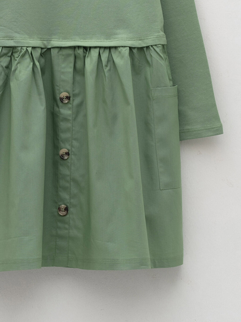 Robe Basique à Manches Longues pour Filles avec Col Rond-2