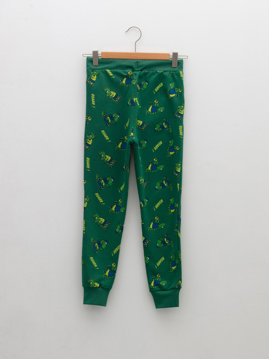 Yeşil Beli Lastikli Baskılı Erkek Çocuk Jogger Eşofman Altı-1