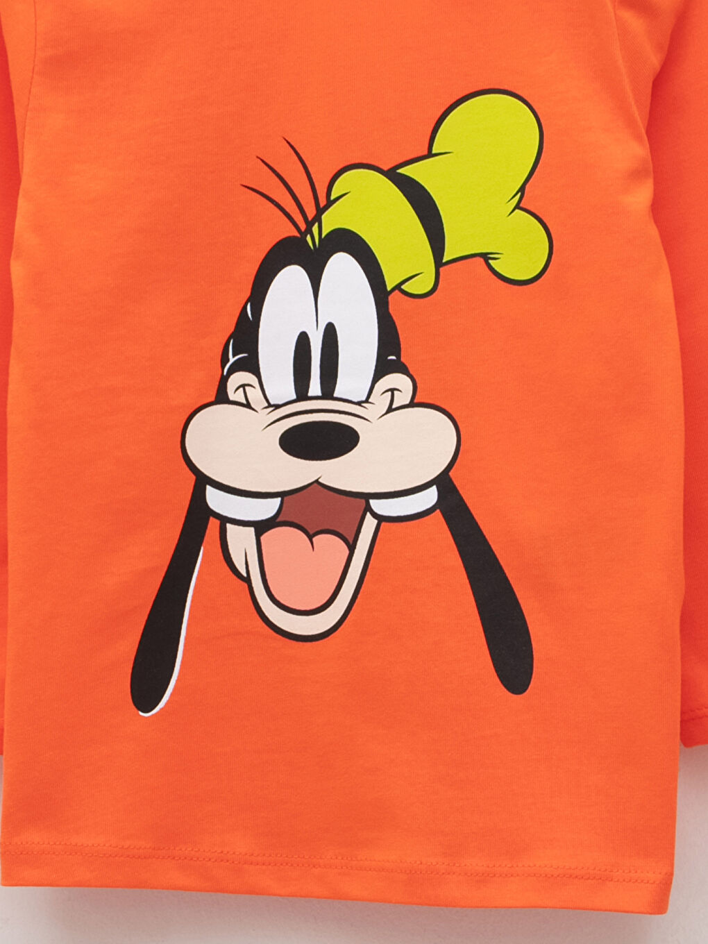 Crew Neck Long Sleeve Goofy Printed Baby Boy Pajamas Set-2