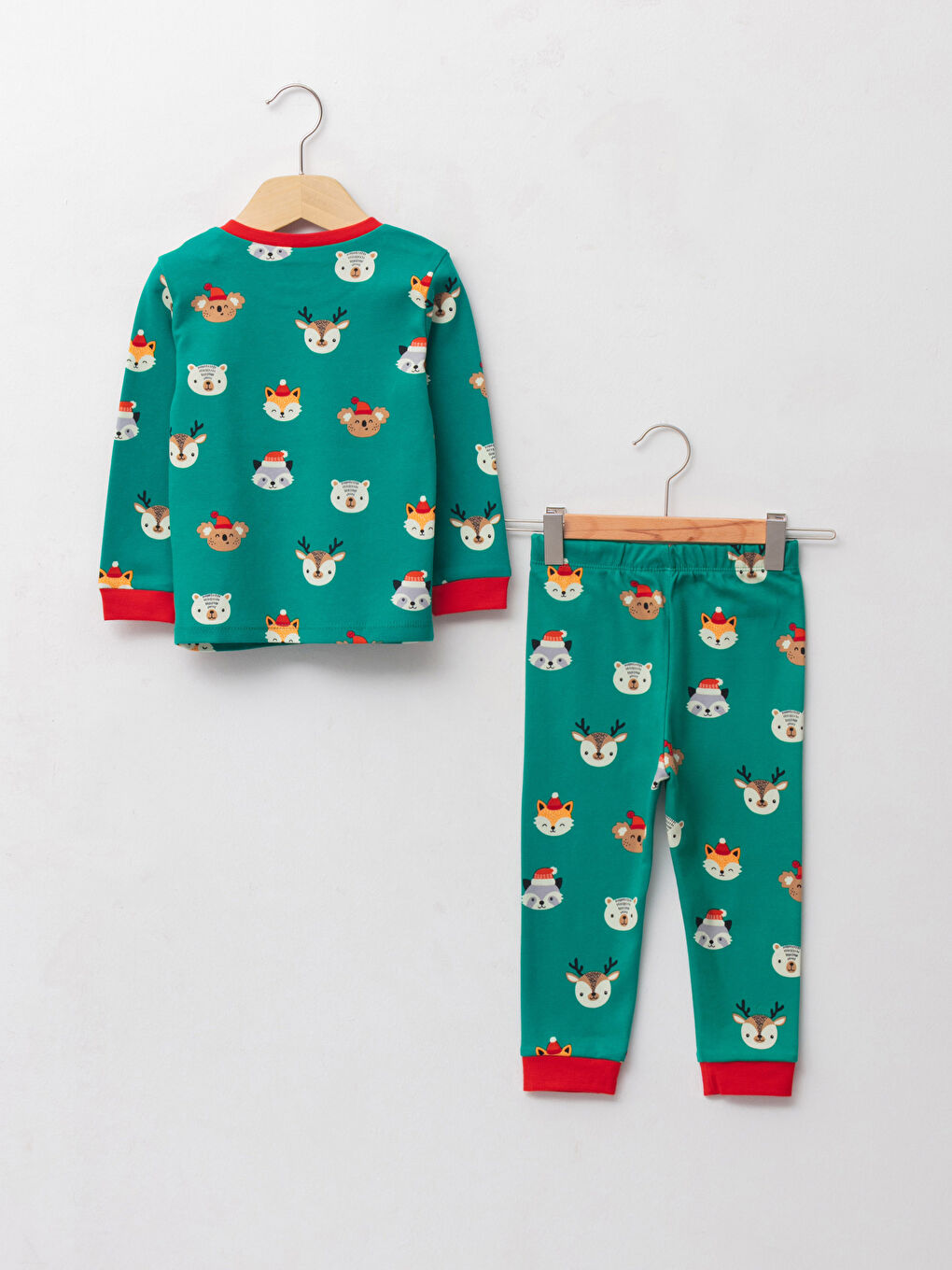 Crew Neck Long Sleeve Printed Baby Boy Pajama Set-1
