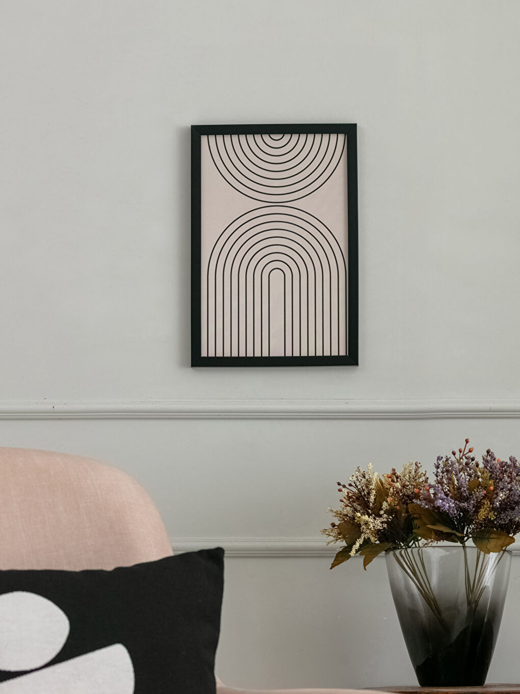 Siyah Ahşap Desenli Dekoratif Tablo 24x35 cm