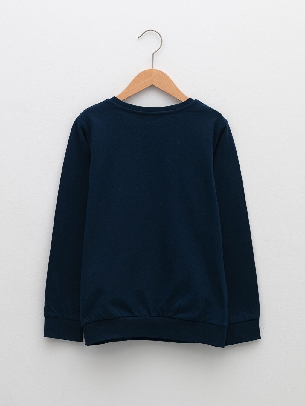 Lacivert Bisiklet Yaka Pijamaskeliler Baskılı Uzun Kollu Erkek Çocuk Tişört-1