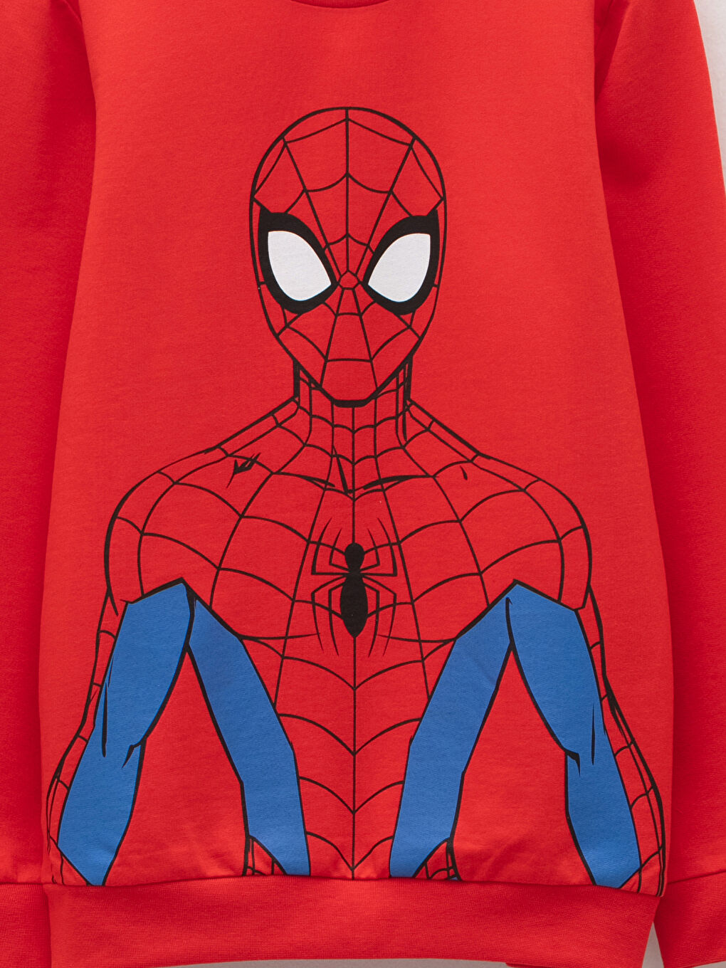 Crew Neck Spider-Man Printed Long Sleeve Boys' Sweatshirt-2