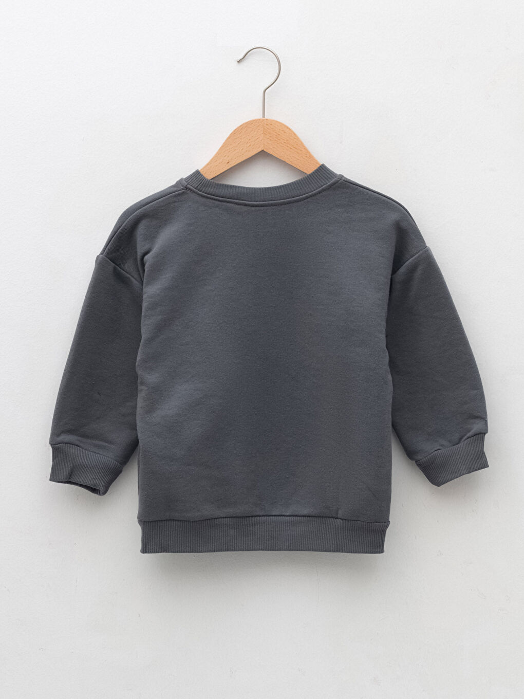 LCW baby Gri Bisiklet Yaka Uzun Kollu Baskılı Erkek Bebek Sweatshirt - 1