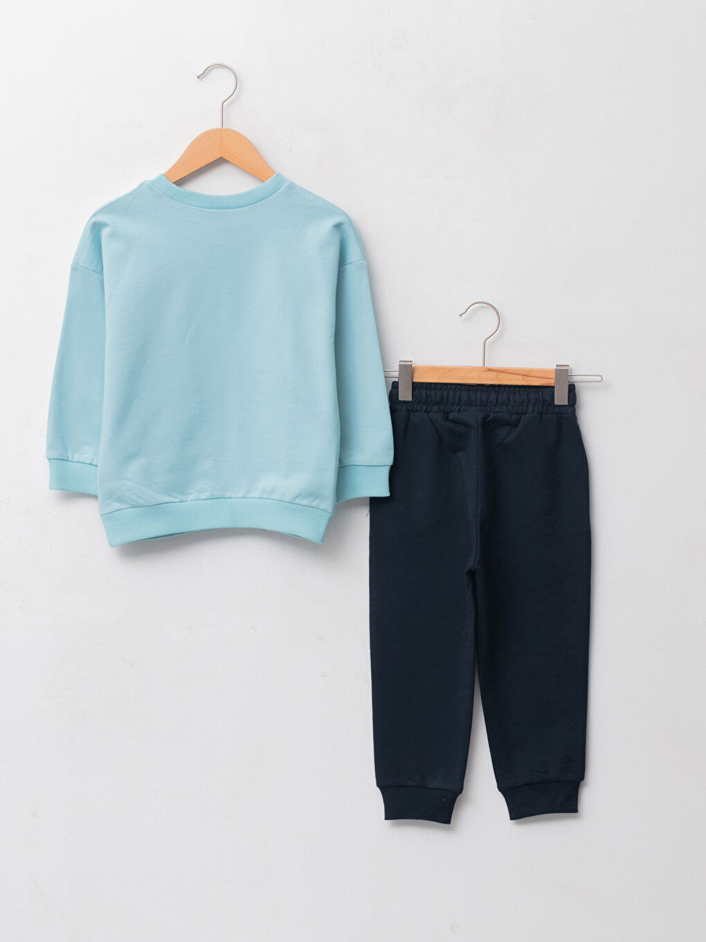 Crew Neck Long Sleeve Printed Cotton Baby Boy Sweatshirt and Trousers 2-Pack Set-1