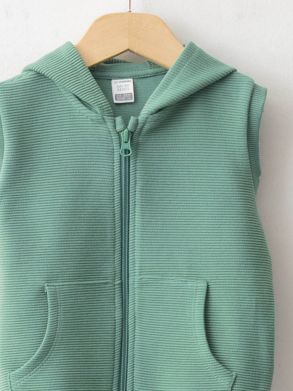 Жилет с капюшоном на молнии для малышей мальчиков-2