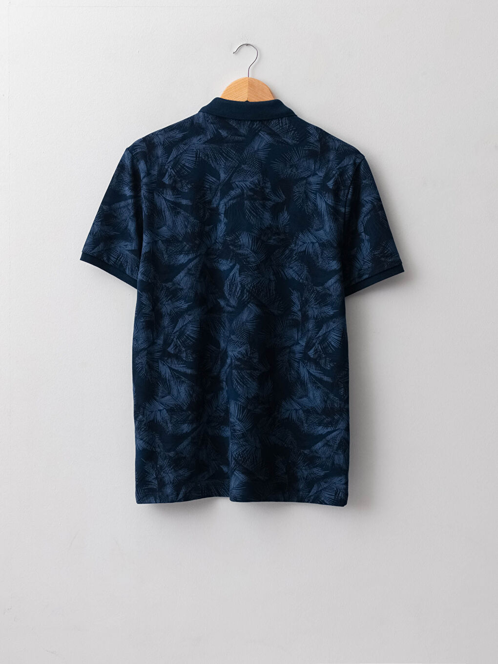 Polo Neck Short Sleeve Patterned Pique Men's T-Shirt-6