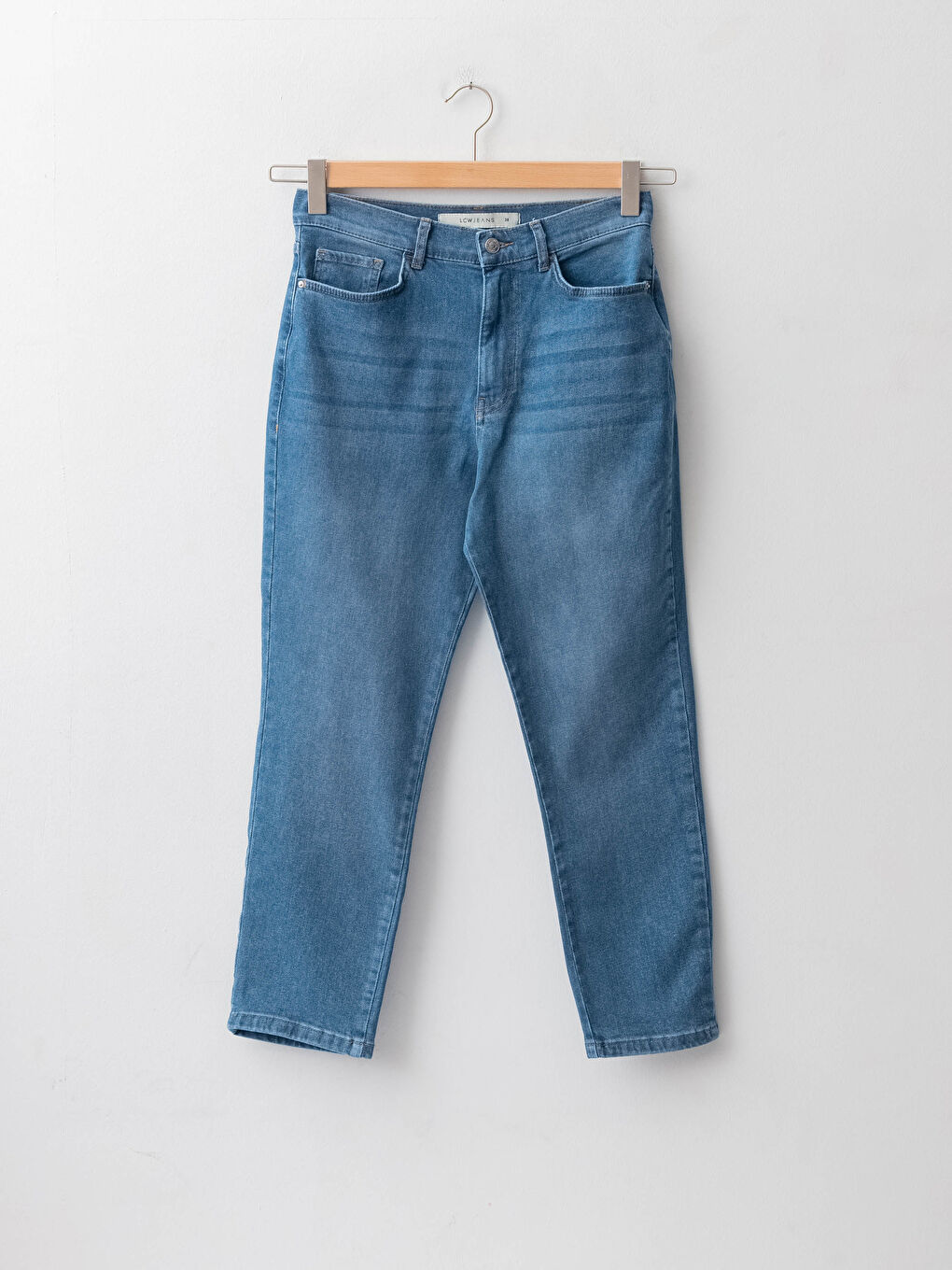 İndigo Standart Fit Düz Cep Detaylı Kadın Rodeo Jean Pantolon-4